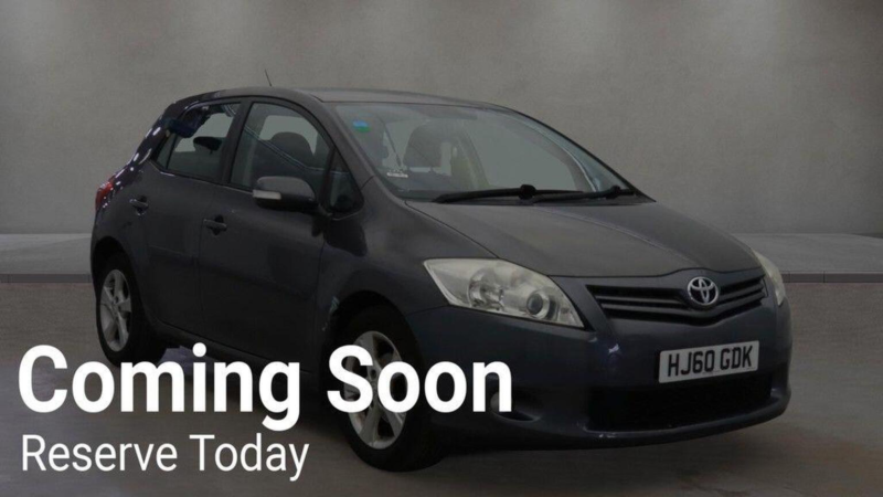 2010 Toyota Auris 1.33 Dual Vvt-I Tr Euro 4 (s/s) 5dr in Grey — image 1