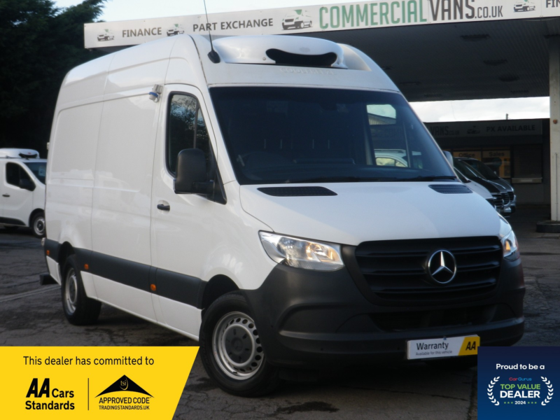 2022 Mercedes-Benz Sprinter 317 2.0 Cdi 3.5t Progressive Fridge / Freezer Van With Overnight Standby And Partition in White — image 1