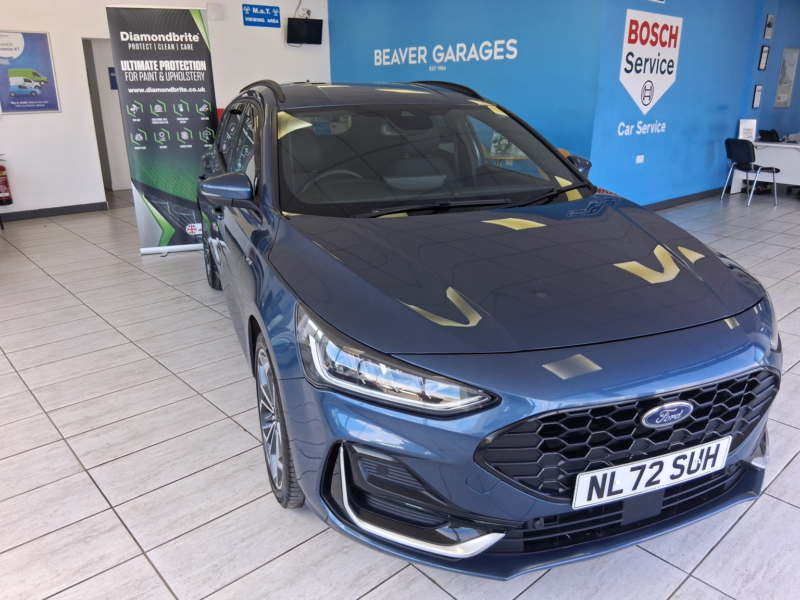 2022 Ford Focus 1.0 Focus St-Line Vignale Estate 1.0l Ecoboost 155ps Mhev Fwd 7 Speed Powershift in Blue — image 1