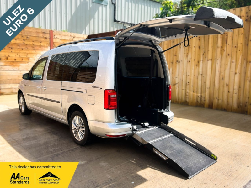 2020 Volkswagen Caddy Maxi Life 5 SEAT Auto Wheelchair Accessible Disabled Access Vehicle Wav in Silver — image 1