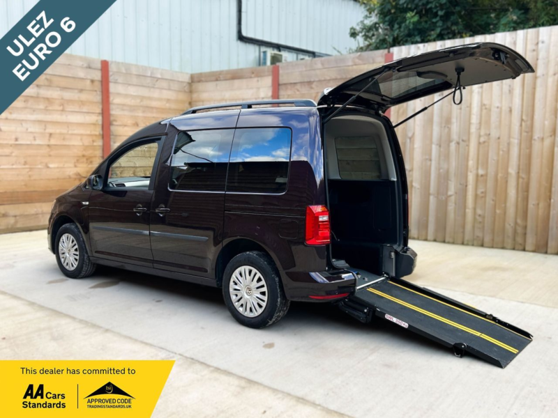 2019 Volkswagen Caddy Life 4 SEAT Auto Wheelchair Accessible Disabled Access Vehicle Wav in Purple — image 1