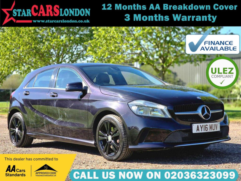 2016 Mercedes-Benz A Class 1.6 A180 Sport (executive) 7g-Dct Euro 6 (s/s) 5dr in Purple — image 1