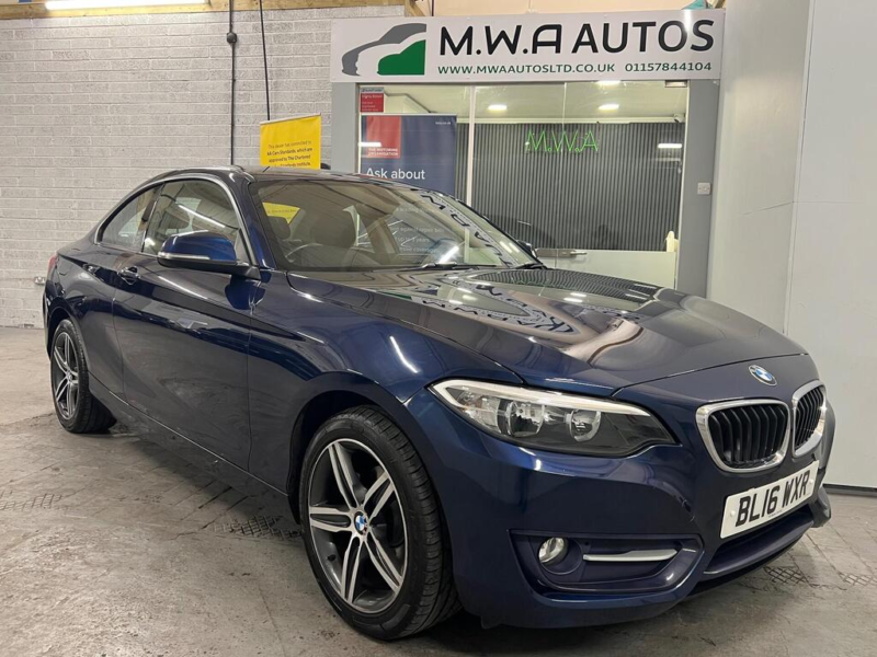 2016 BMW 2 Series 1.5 218i Sport Coupe 2dr Petrol Manual Euro 6 (s/s) (136 Ps) in Blue — image 1