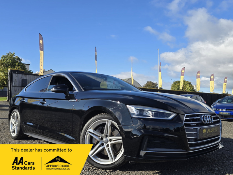 2018 Audi A5 2.0 Tfsi S Line Sportback 5dr Petrol S Tronic Quattro Euro 6 (s/s) (252 Ps) in Black — image 1