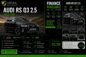 2014 Audi Rs Q3 2.5 Tfsi S Tronic Quattro Euro 5 (s/s) 5dr in Black — image 2