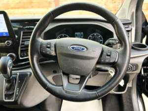 2021 Ford Tourneo Custom L2 Lwb Twin Wheelchair 5 SEAT Auto Wheelchair Accessible Disabled Access Vehicle Wav in Black — image 2
