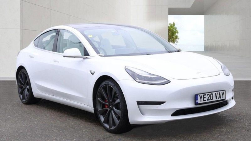 2020 Tesla Model 3 (dual Motor) Performance Auto 4wde 4dr (performance Upgrade) in White — image 1