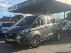 2020 Ford Transit Custom 2.0 320 Ecoblue Limited Crew Van Double Cab 5dr Diesel Auto L1 H1 Euro 6 (s/s) (185 Ps) in Grey — image 3