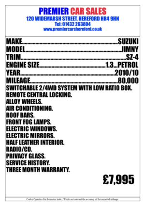 2010 Suzuki Jimny 1.3 Sz4 in Black — image 4