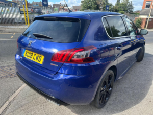 2018 Peugeot 308 1.6 Bluehdi Gt Line Euro 6 (s/s) 5dr in Blue — image 3