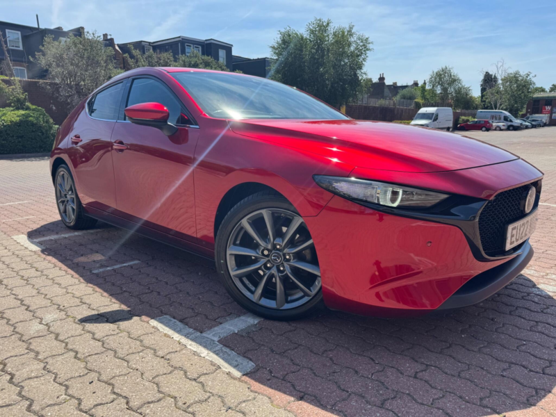 2022 Mazda Mazda3 2.0 E-Skyactiv-G Mhev Sport Lux Auto Euro 6 (s/s) 5dr in Red — image 1