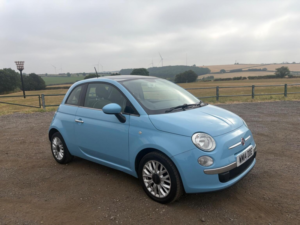 2014 Fiat 500 1.2 Lounge Euro 6 (s/s) 3dr in Blue — image 3