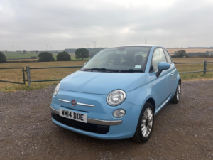 2014 Fiat 500 1.2 Lounge Euro 6 (s/s) 3dr in Blue — image 5
