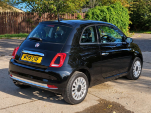 2019 Fiat 500 1.2 500 Lounge 3dr in Black — image 2