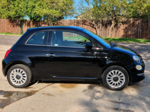 2019 Fiat 500 1.2 500 Lounge 3dr in Black — image 3
