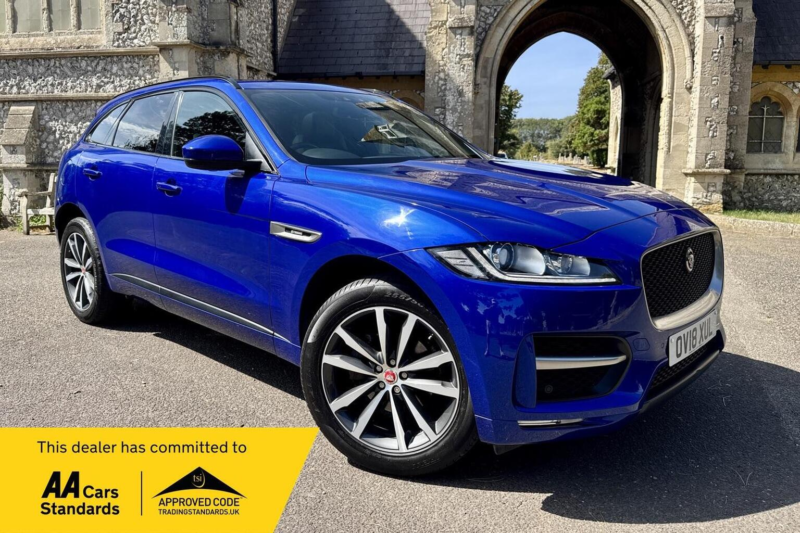 2018 Jaguar F-Pace 2.0 P250i R-Sport Auto AWD Euro 6 (s/s) 5dr in Blue — image 1