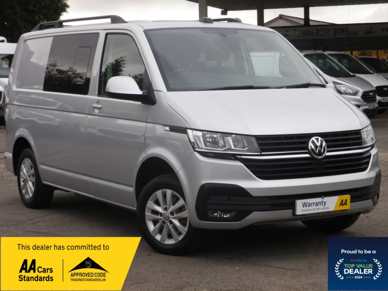 2023 Volkswagen Transporter 2.0 Tdi T28 Highline Panel Van With Side Windows And Tailgate in Silver — image 1