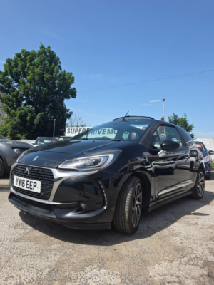 2016 Ds Automobiles Ds 3 Cabrio 1.6 Bluehdi Prestige Cabriolet Euro 6 (s/s) 2dr in Black — image 3