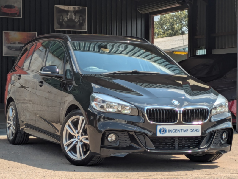 2017 BMW 2 Series Gran Tourer 2.0 218d M Sport 7 Seat. Fsh. Sat Nav. Heated Leather. 2 Owners. Low Miles. £35 Tax. Rear Camera. in Black — image 1