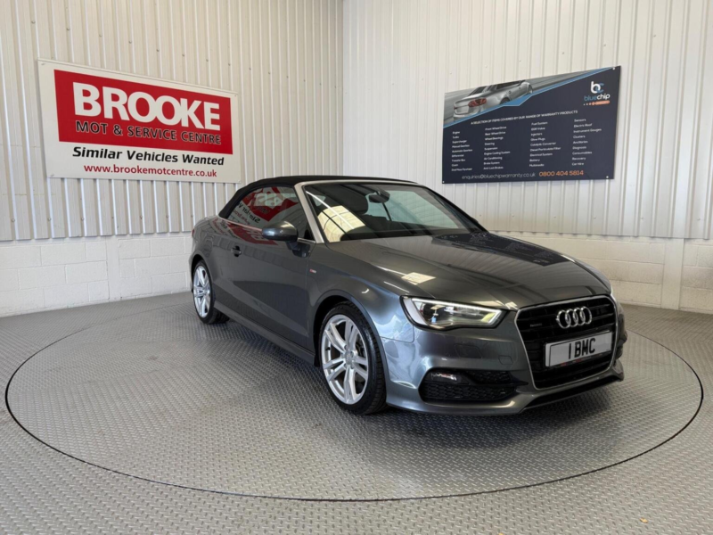 2015 Audi A3 Cabriolet 2.0 Tdi S Line Quattro Euro 6 (s/s) 2dr in Grey — image 1