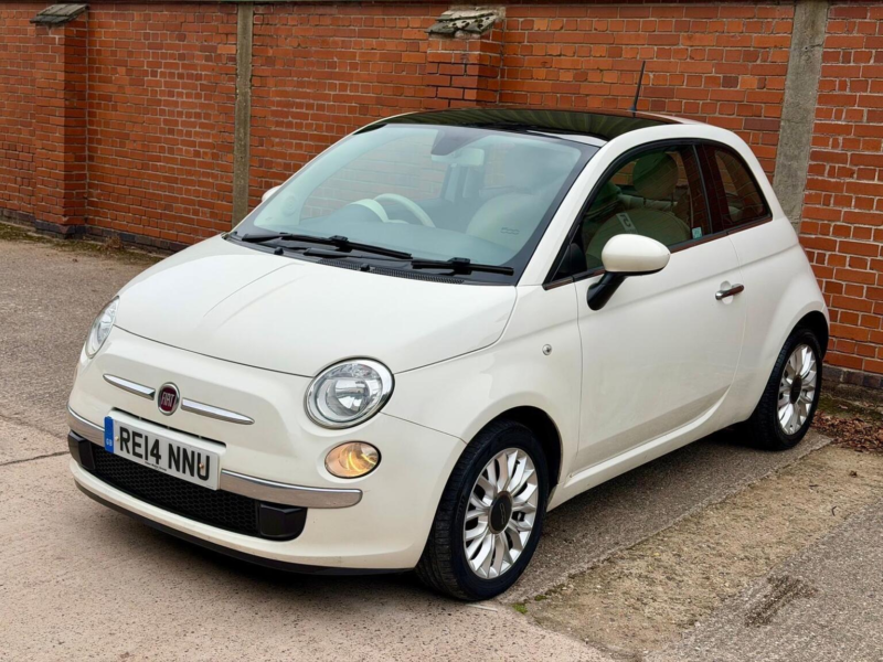 2014 Fiat 500 1.2 Lounge Euro 6 (s/s) 3dr in White — image 1