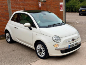 2014 Fiat 500 1.2 Lounge Euro 6 (s/s) 3dr in White — image 2