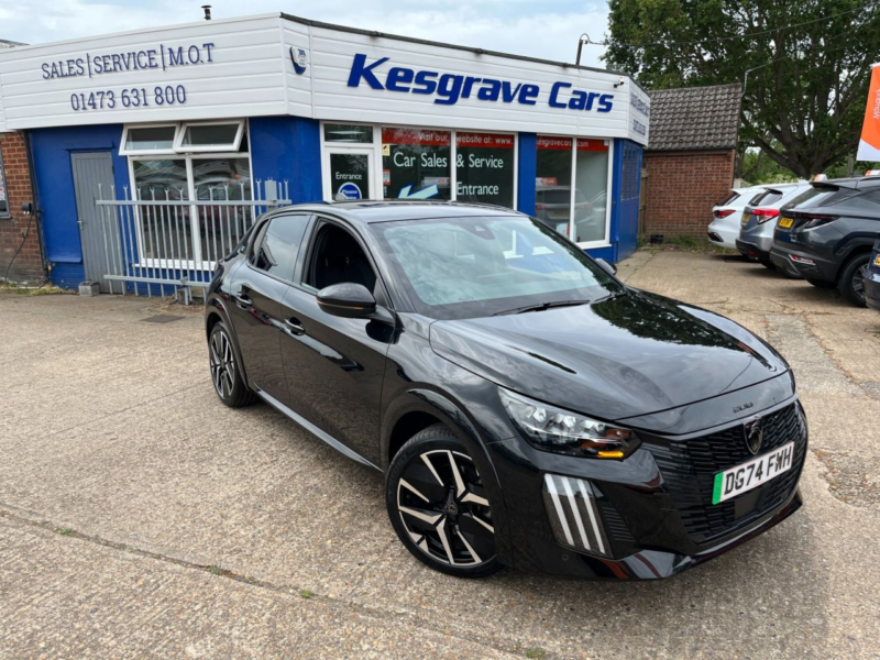 2024 Peugeot E-208 50kwh Gt Hatchback 5dr Electric Auto (7.4kw Charger) (136 Ps) in Black — image 1