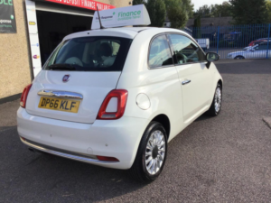 2017 Fiat 500 1.2 Lounge Euro 6 (s/s) 3dr in White — image 3