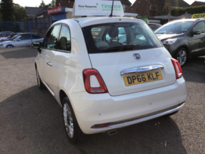 2017 Fiat 500 1.2 Lounge Euro 6 (s/s) 3dr in White — image 4