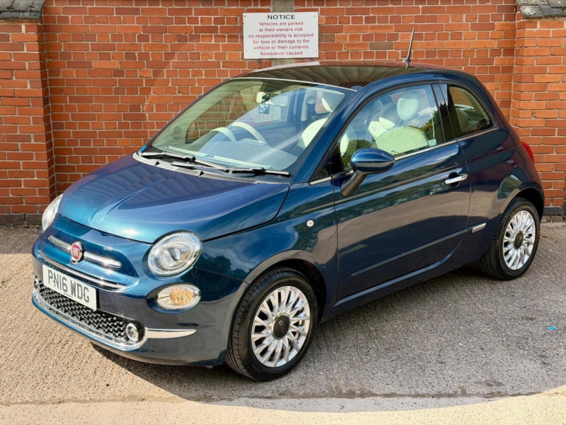 2016 Fiat 500 1.2 Lounge Euro 6 (s/s) 3dr in Blue — image 1