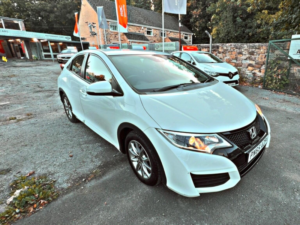 2015 Honda Civic 1.4 I-Vtec S Euro 6 (s/s) 5dr in White — image 3