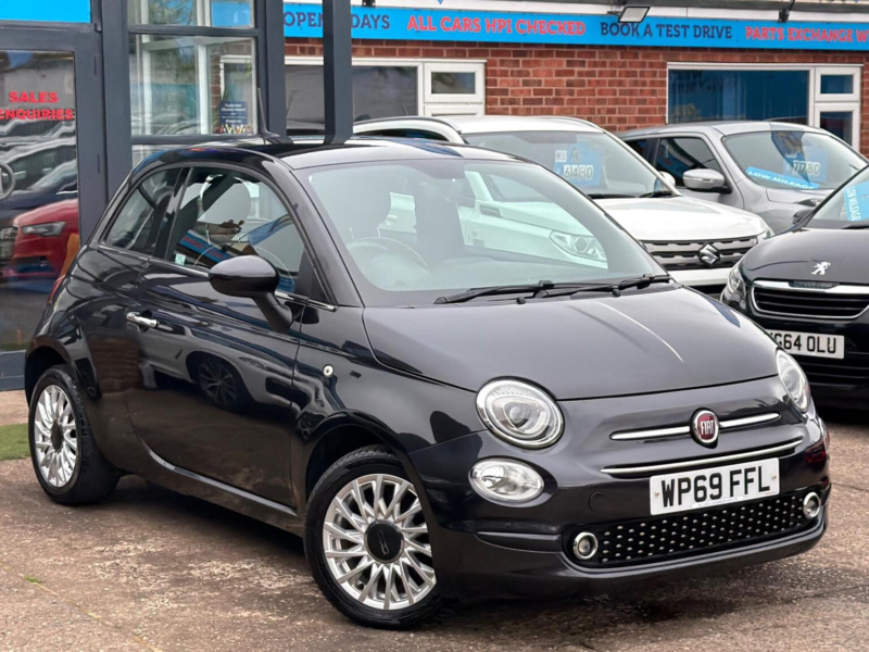 2019 Fiat 500 1.2 Lounge Euro 6 (s/s) 3dr in Black — image 1