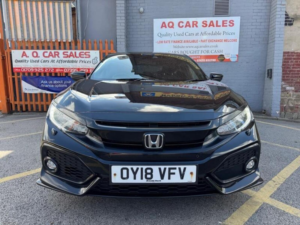 2018 Honda Civic 1.5 Vtec Turbo Sport CVT Euro 6 (s/s) 5dr in Black — image 2