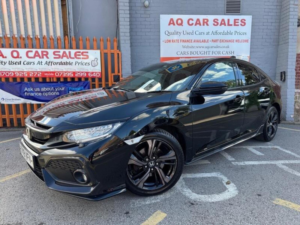 2018 Honda Civic 1.5 Vtec Turbo Sport CVT Euro 6 (s/s) 5dr in Black — image 3