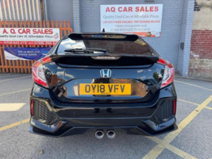 2018 Honda Civic 1.5 Vtec Turbo Sport CVT Euro 6 (s/s) 5dr in Black — image 6