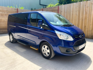 2017 Ford Tourneo Custom L2 Lwb 2 Wheelchair Auto Wheelchair Accessible Vehicle in Blue — image 3