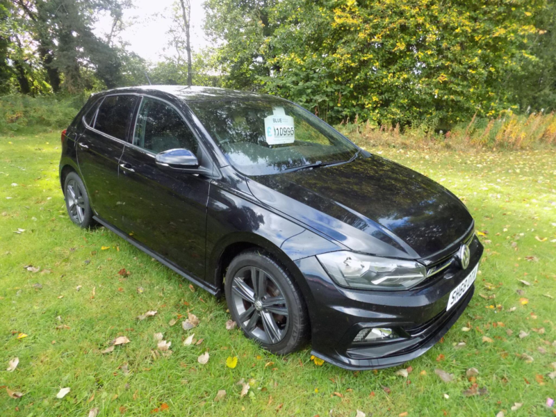 2018 Volkswagen Polo 1.0 Tsi R-Line Euro 6 (s/s) 5dr in Black — image 1