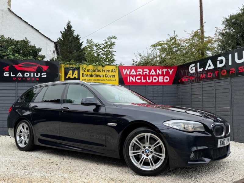 2012 BMW 5 Series 2.0 520d M Sport Touring Steptronic Euro 5 (s/s) 5dr in Black — image 1