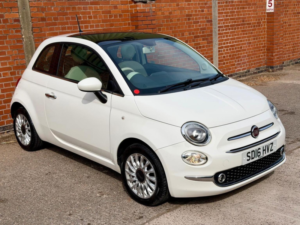 2016 Fiat 500 1.2 Lounge Euro 6 (s/s) 3dr in White — image 2