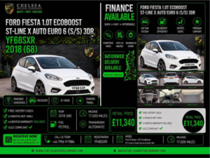 2018 Ford Fiesta 1.0t Ecoboost St-Line X Auto Euro 6 (s/s) 3dr in White — image 2