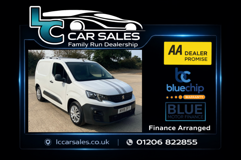 2019 Peugeot Partner 1.6 Bluehdi 1000 Professional No Vat in White — image 1
