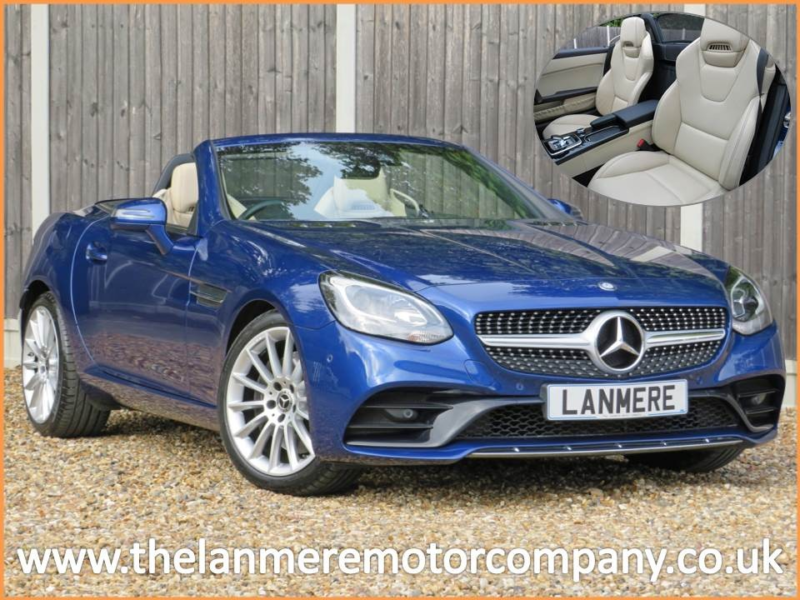 2017 Mercedes-Benz Slc Slc 250d Amg Line Roadster 9g Automatic * Sahara Leather + Pan Roof + Air Scarf + Big Spec * in Blue — image 1