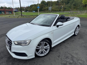 2015 Audi A3 Cabriolet 2.0 Tdi S Line S Tronic Euro 6 (s/s) 2dr in White — image 3