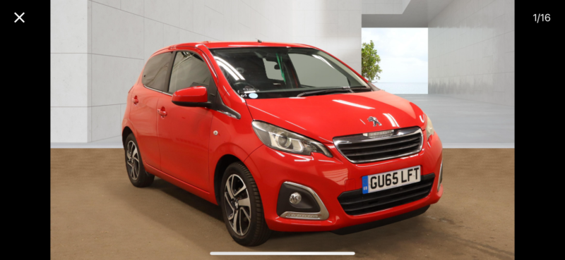 2015 Peugeot 108 1.2 Puretech Allure in Red — image 1