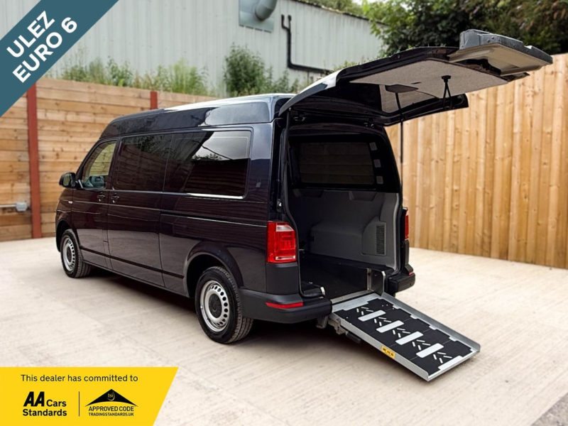 2018 Volkswagen Transporter Lwb Mr Auto Passenger Up Front Wheelchair Accessible Disabled Access Vehicle Wav in Blue — image 1