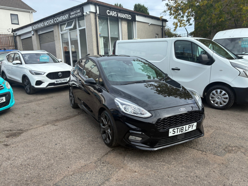 2018 Ford Fiesta 1.0t Ecoboost St-Line Hatchback 3dr Petrol Manual Euro 6 (s/s) (140 Ps) in Black — image 1