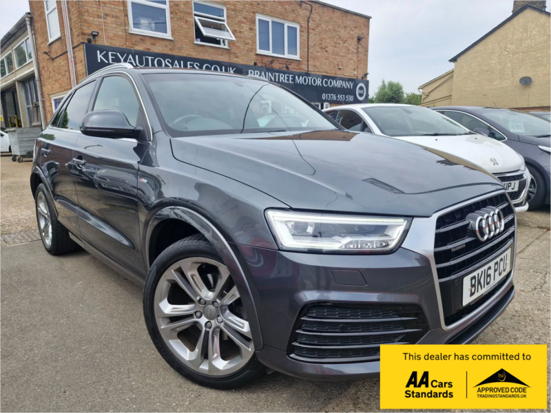 2016 Audi Q3 2.0l S Line+ Tfsi Quattro Automatic SUV 5dr Petrol Euro 6 (178 Bhp) in Grey — image 1