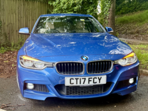 2017 BMW 3 Series 2.0 318d*m Sport*1owner*35tax-Fsh-Nav-2kys-Leath**outstanding!** in Blue — image 2
