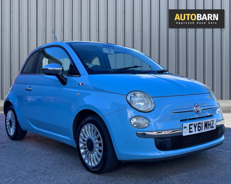 2011 Fiat 500 1.2 Lounge Hatchback 3dr Petrol Manual Euro 5 (s/s) (69 Bhp) in Blue — image 1