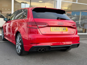 2017 Audi A3 1.4 Tfsi Cod Black Edition Sportback Euro 6 (s/s) 5dr in Red — image 2